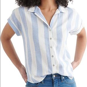 Lucky Brand Women's Short Sleeve Button Up shirt